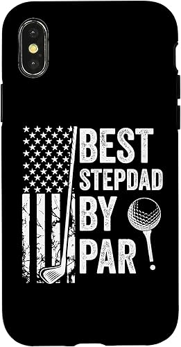 iPhone XXS Best Stepdad By Par USA Flag Golf Father's Day Golfing Dad Case