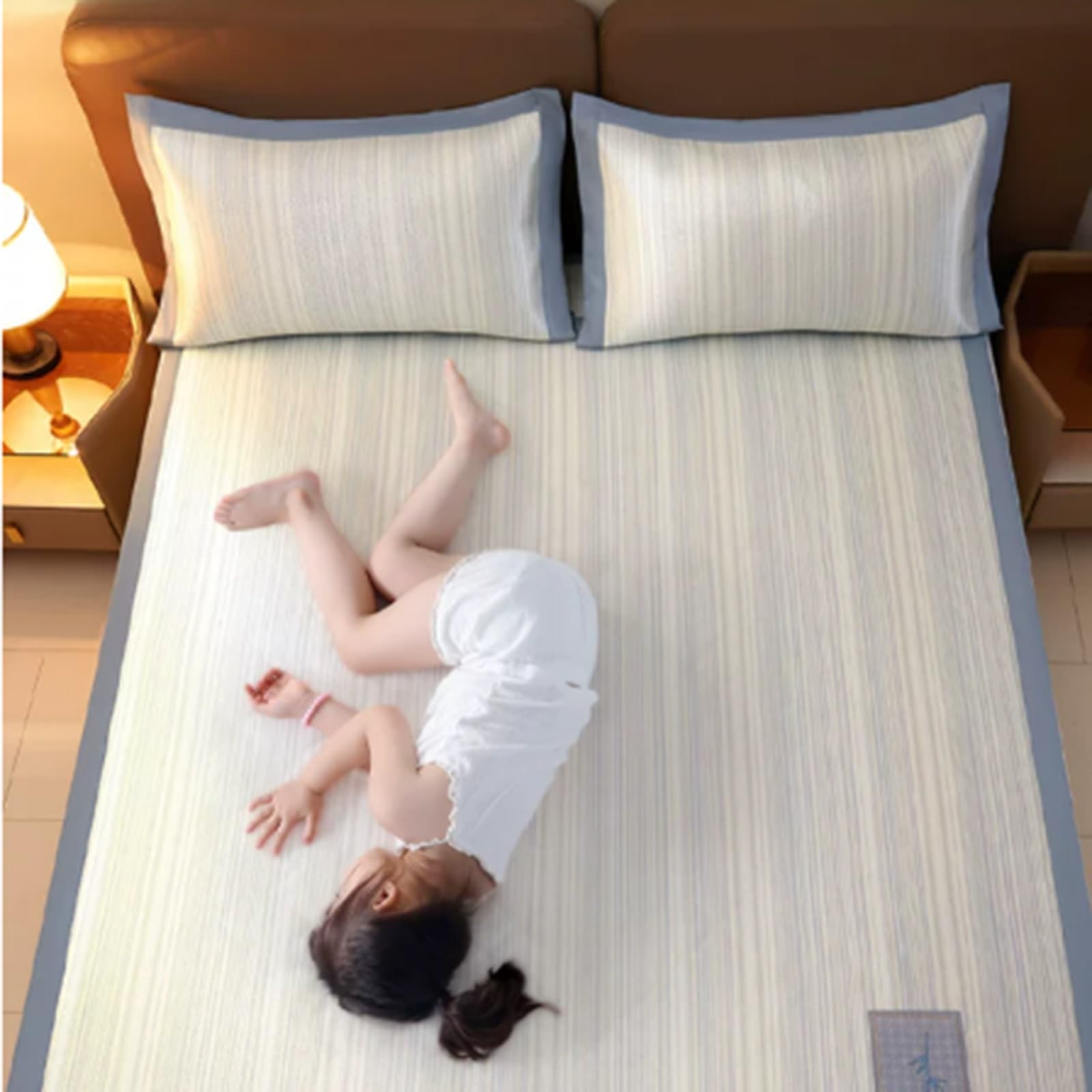 Mata Chłodząca Ice Silk Z Podkładem W Kształcie Plastra Miodu, Składana | , Oddychająca Nakładka Na Łóżko(220*200cm)