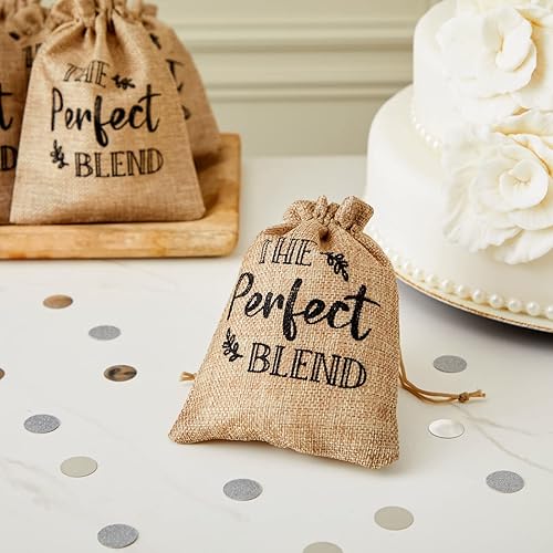 Miniatura 2 de Sparkle and Bash Mini bolsas de café de arpillera – 5 x 7 pulgadas, color marrón, paquete de 30 – Cordón reutilizable de yute y poliéster – Regalos