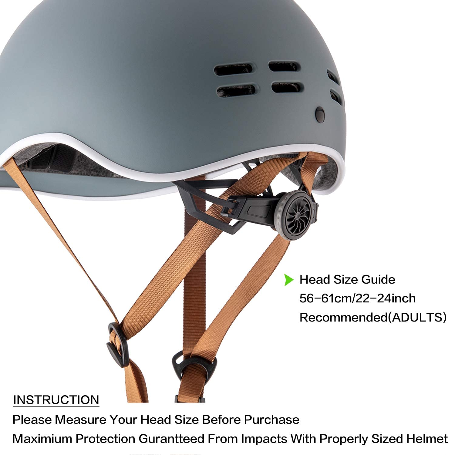 OnBros Fahrradhelm für Herren und Damen - Retro Urban Commuter Helm für Frauen - Verstellbar 56-61CM