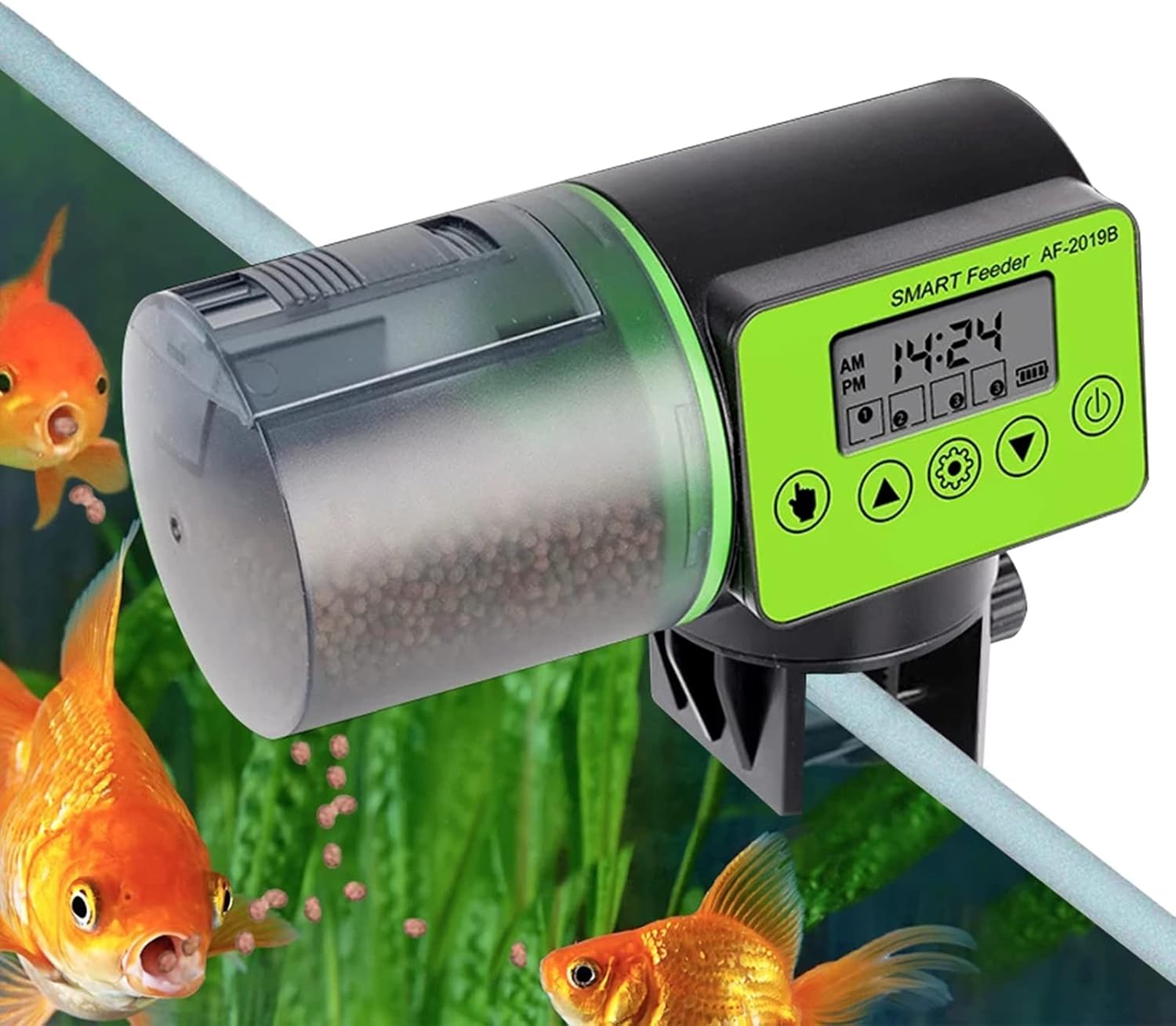 Automatic Fish Feeder for Aquarium,Auto Food Dispenser,Easy Programmable Fish Feeder for Aquarium, Small Fish Turtle Tank, Auto Feeding on Vacation Or Holidays Or Weekend