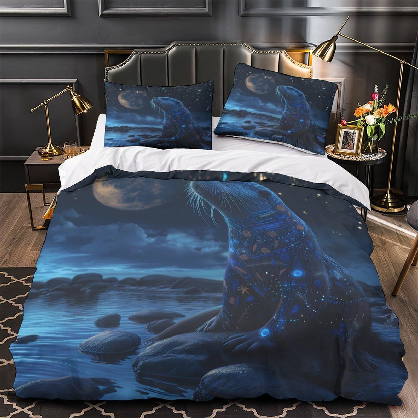 Housse de couette chèvre néon 3D pour sublimer une chambre d'ado