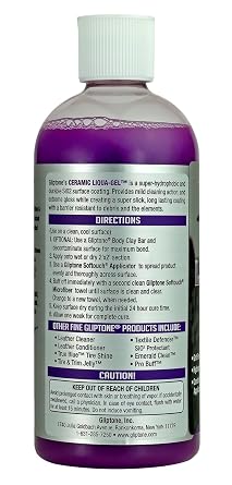 Gliptone Sio2 Ceramic Coating, Extreme Gloss Liqua-Gel, Safe for Marine, RV, Truck and ATV, 16 Fl Oz