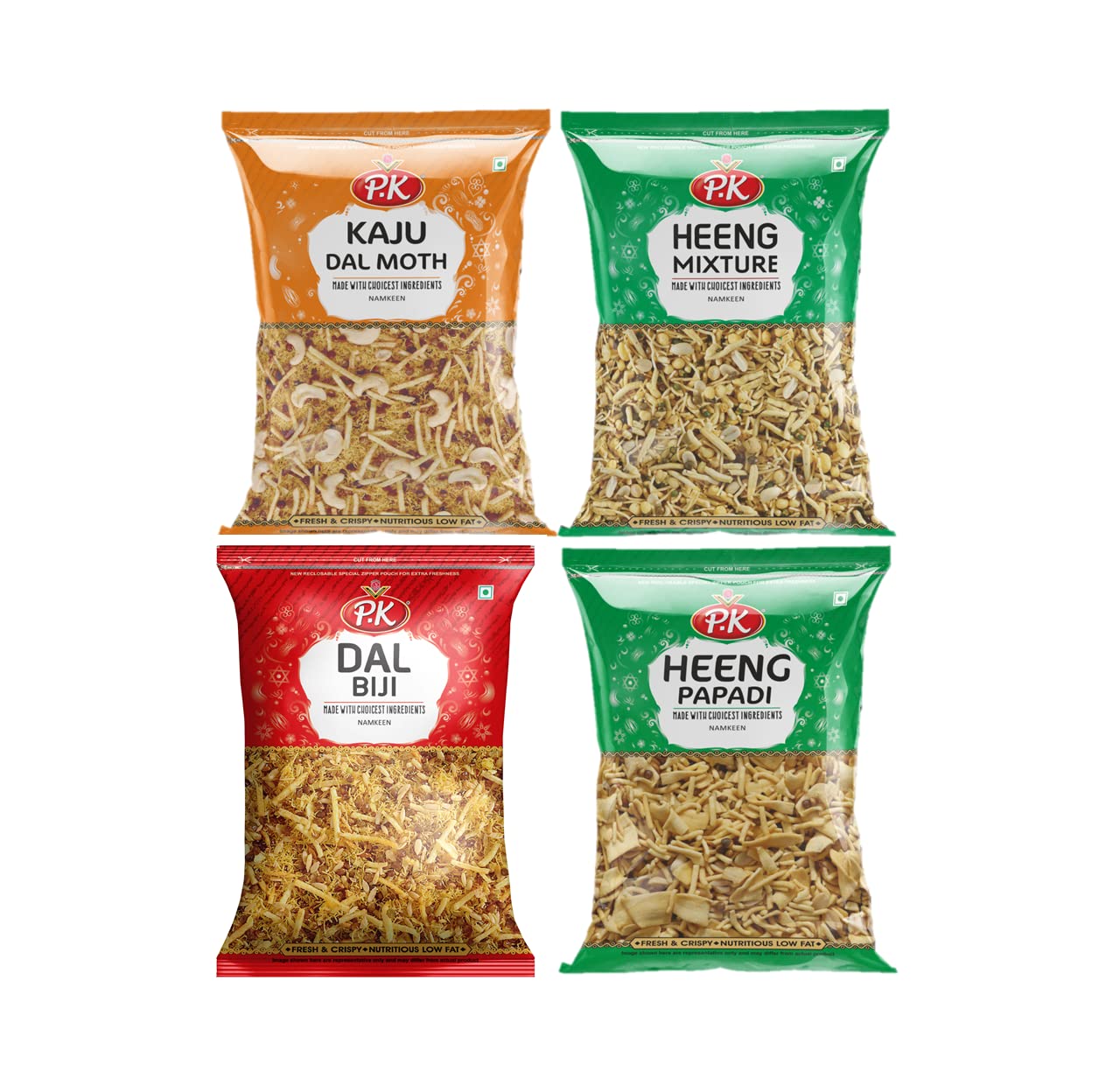 P.K Kaju Namkeen, Heeng Mixture Namkeen, Dal Bigi Namkeen & Heeng Papadi Namkeen (Pack Of 4) (Each 200g) (B0965JPSQL) Amazon Price History, Amazon Price Tracker