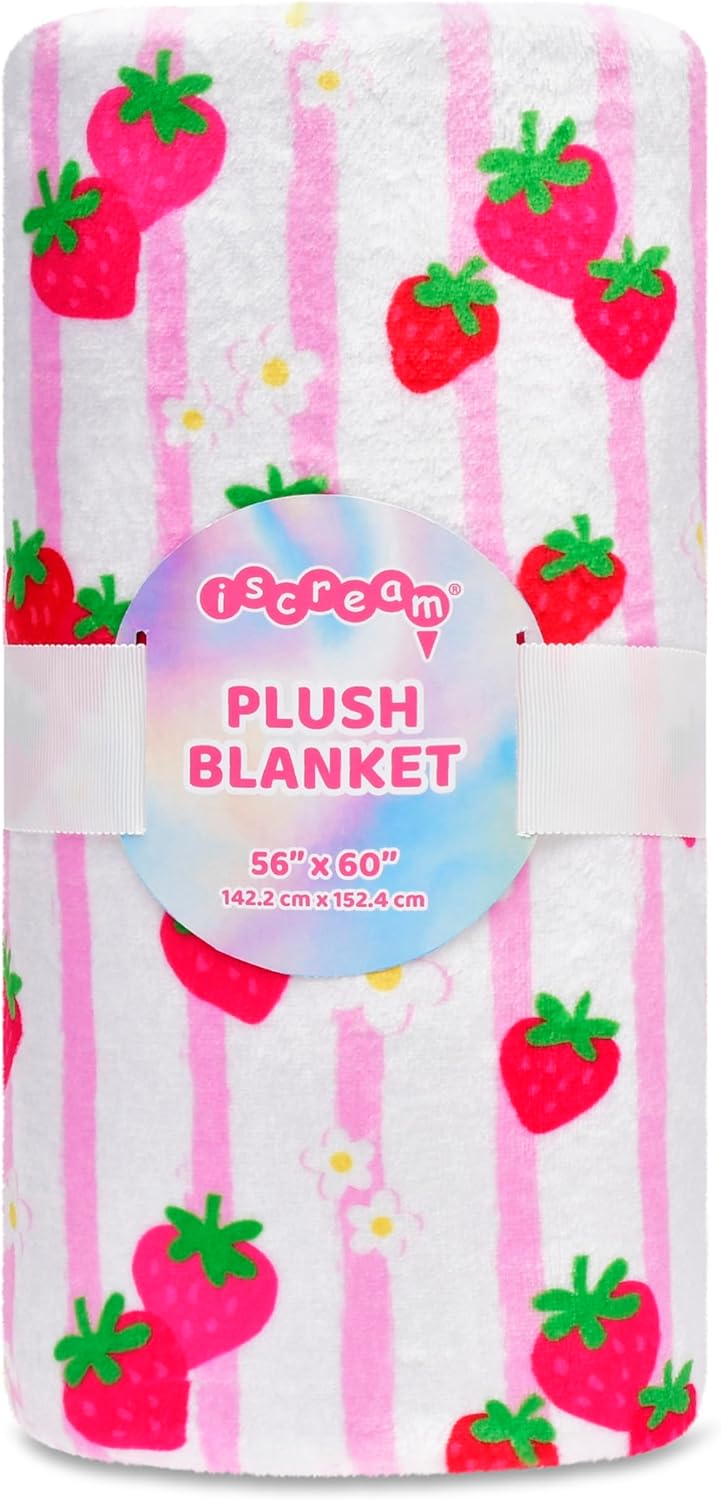 iscream Pretty Print Silky Soft Plush 56" x 60" Fleece Throw Blanket - Shine Bright