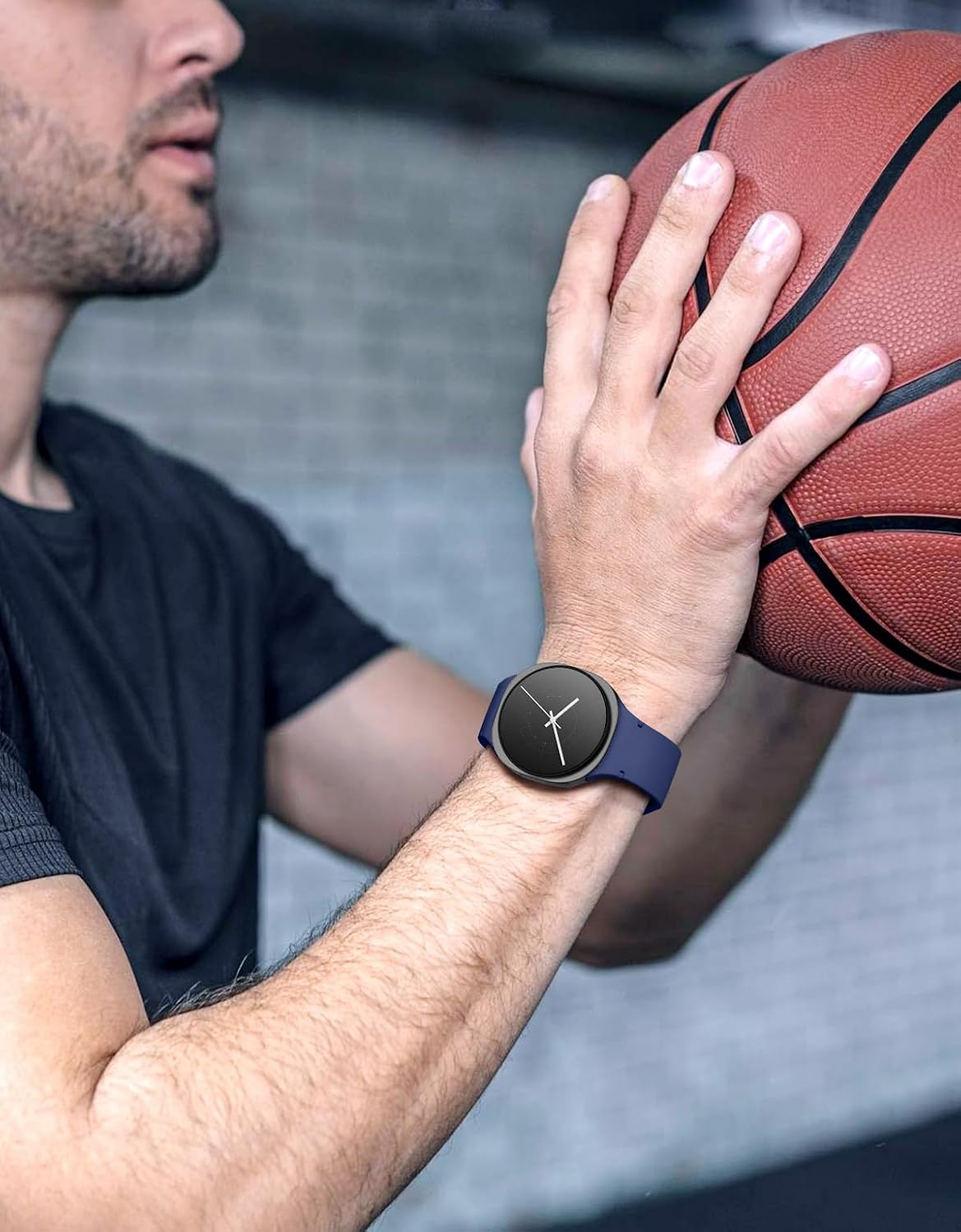 6 Pack Sport Bands Compatible for Samsung Galaxy Watch 8 Band 40mm 44mm/Galaxy Watch 8 Classic 46mm, No Gap Soft Silicone Strap for Men Women