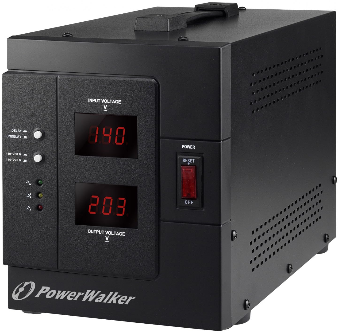 Bluewalker - Avr 3000 / siv - regolatore di tensione (230v, 50 / 60hz, 3000 va, 2400w, tipo f (schuko), terminale) nero