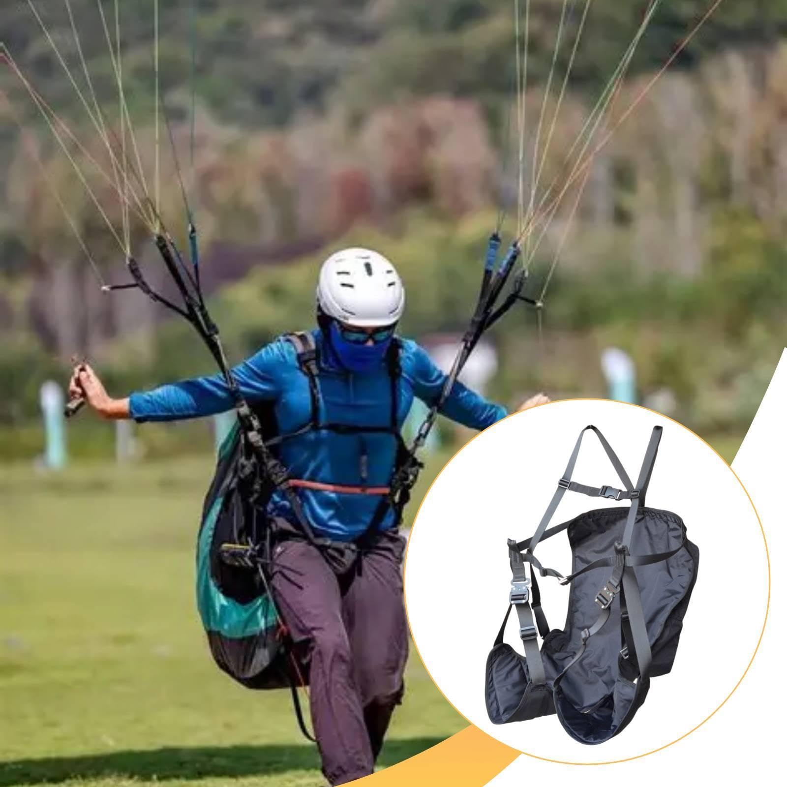 Amagogo Bolsa para arnés de Entrenamiento de Parapente Cómoda Portátil Fácil instalación Asiento de Repuesto Estable para manejo en Tierra de Parapente, Negro