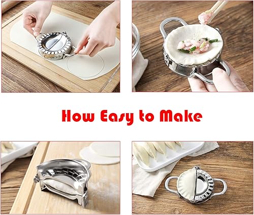 Miniatura 3 de Máquina para hacer albóndigas de acero inoxidable, molde de prensa de empanada de gyoza para pasteles, herramientas de pastelería para ravioles, 1