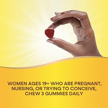 Nature's Way Alive! Prenatal Premium Gummy Multivitamin, High Potency Folate, Plant-Based DHA, Vegetarian, Strawberry and Lemon Flavored, 75 Gummies