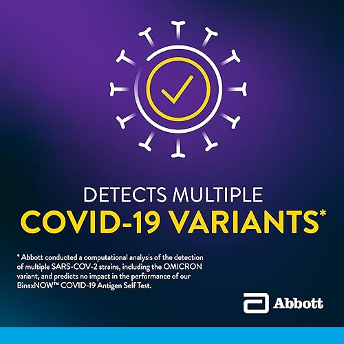 Miniatura 18 de BinaxNOW Autoprueba de antígeno COVID-19, 1 paquete, 4 pruebas en total, prueba de COVID con resultados de 15 minutos sin enviar a un laboratorio