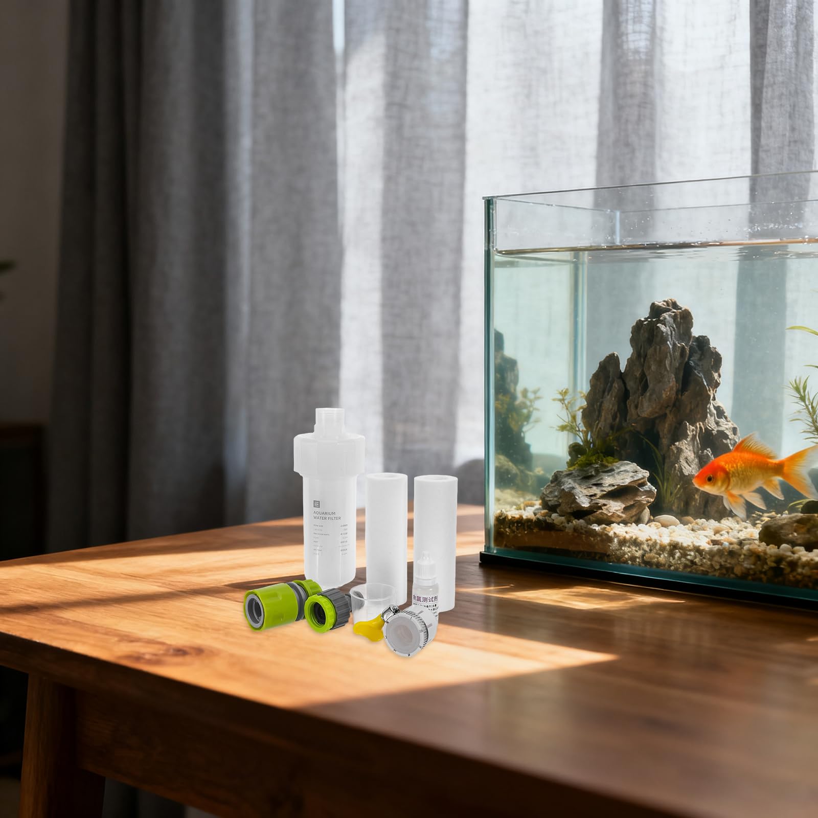 Hohopeti Filtro para Acuario Eliminador de Cloro Cartuchos de Repuesto 2 Unidades, Purificador de Agua para Peces, Conexión Rosca 1/2, Filtro de Agua para Peceras y Estanques Pequeños