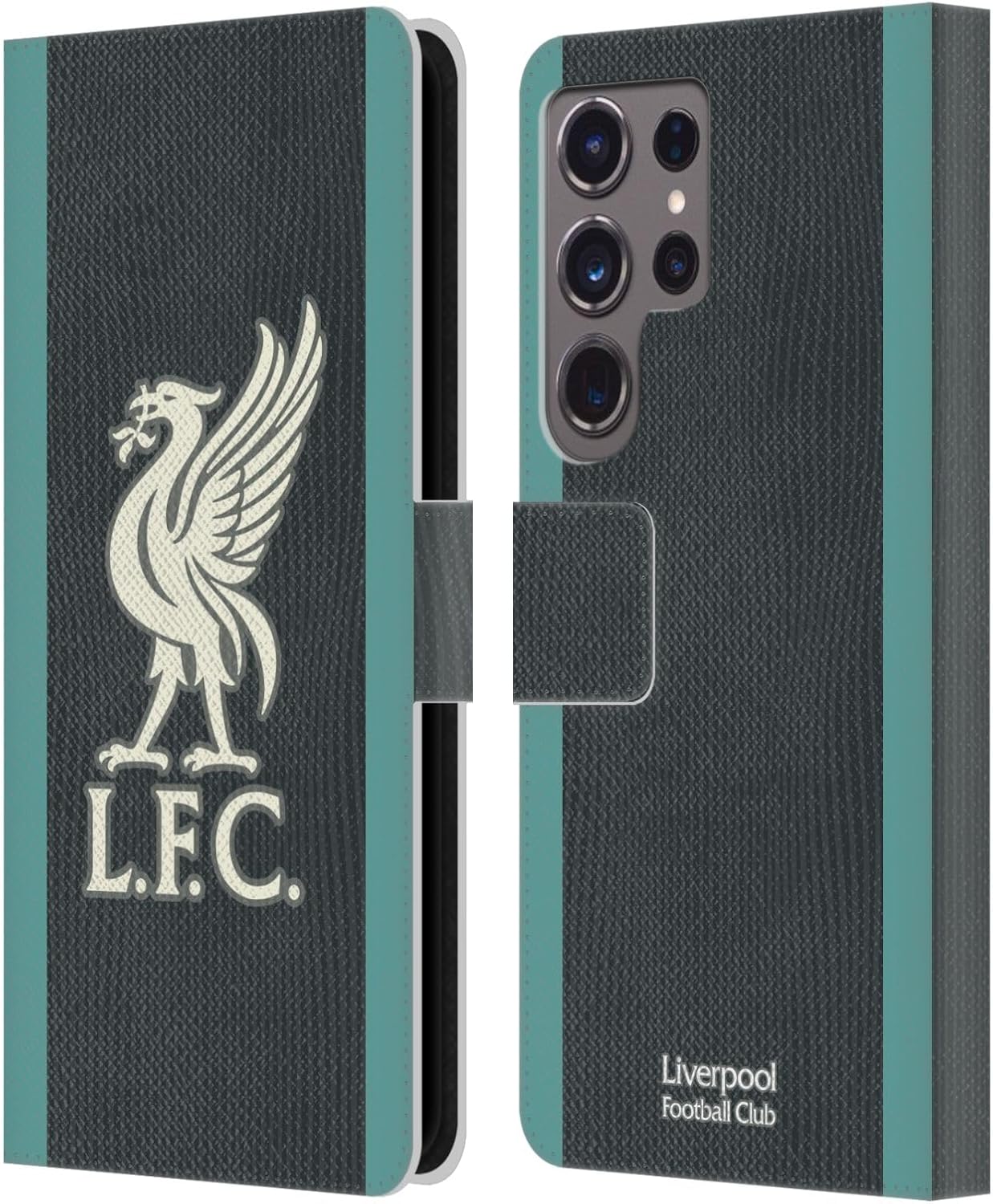 Head Case Designs Officially Licensed Liverpool Football Club Away Kit 2024/25 Leather Wallet Case Compatible with Samsung Galaxy S24 Ultra 5G