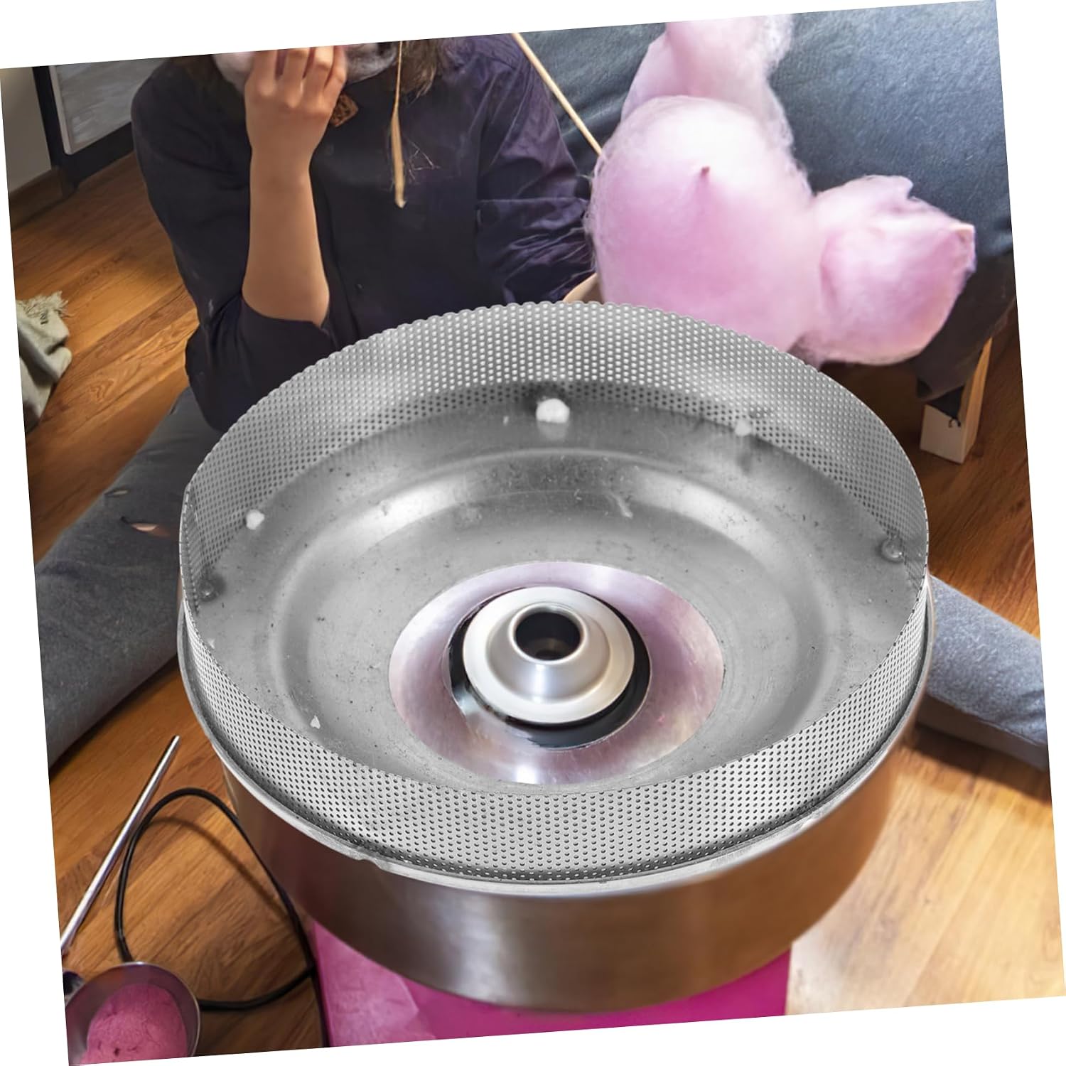 Stainless Steel Sugar Dispenser Mesh Bowl for Cotton Candy Machine image 5