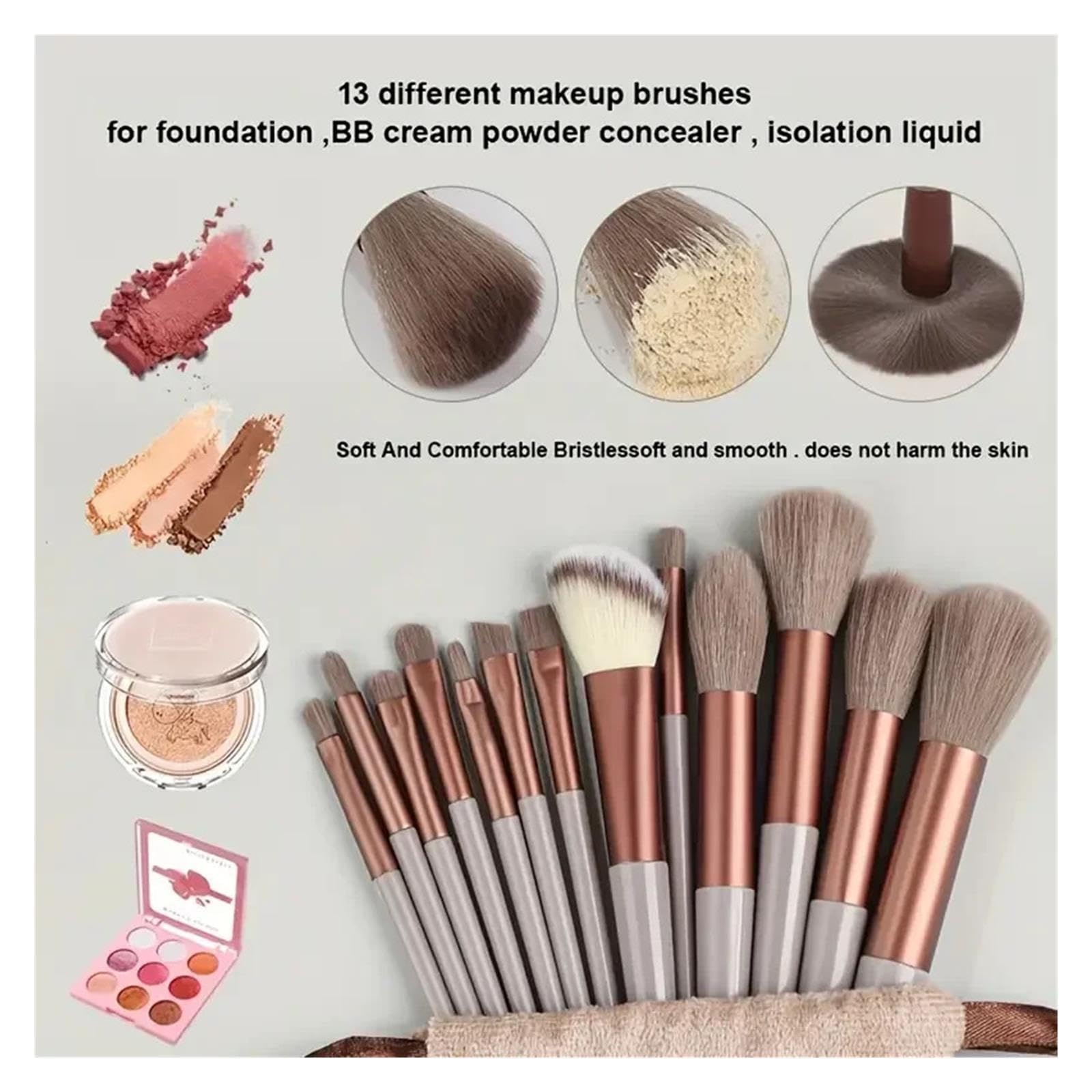 13 brochas de maquillaje