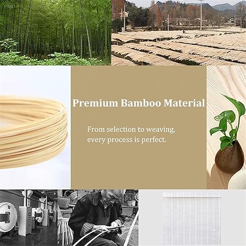 Miniatura 3 de Persiana enrollable de bambú, 7510512053.1in de ancho, cortina de madera, anti-UV, a prueba de polvo, para interiorexteriorjardín (tamaño 41.3 x