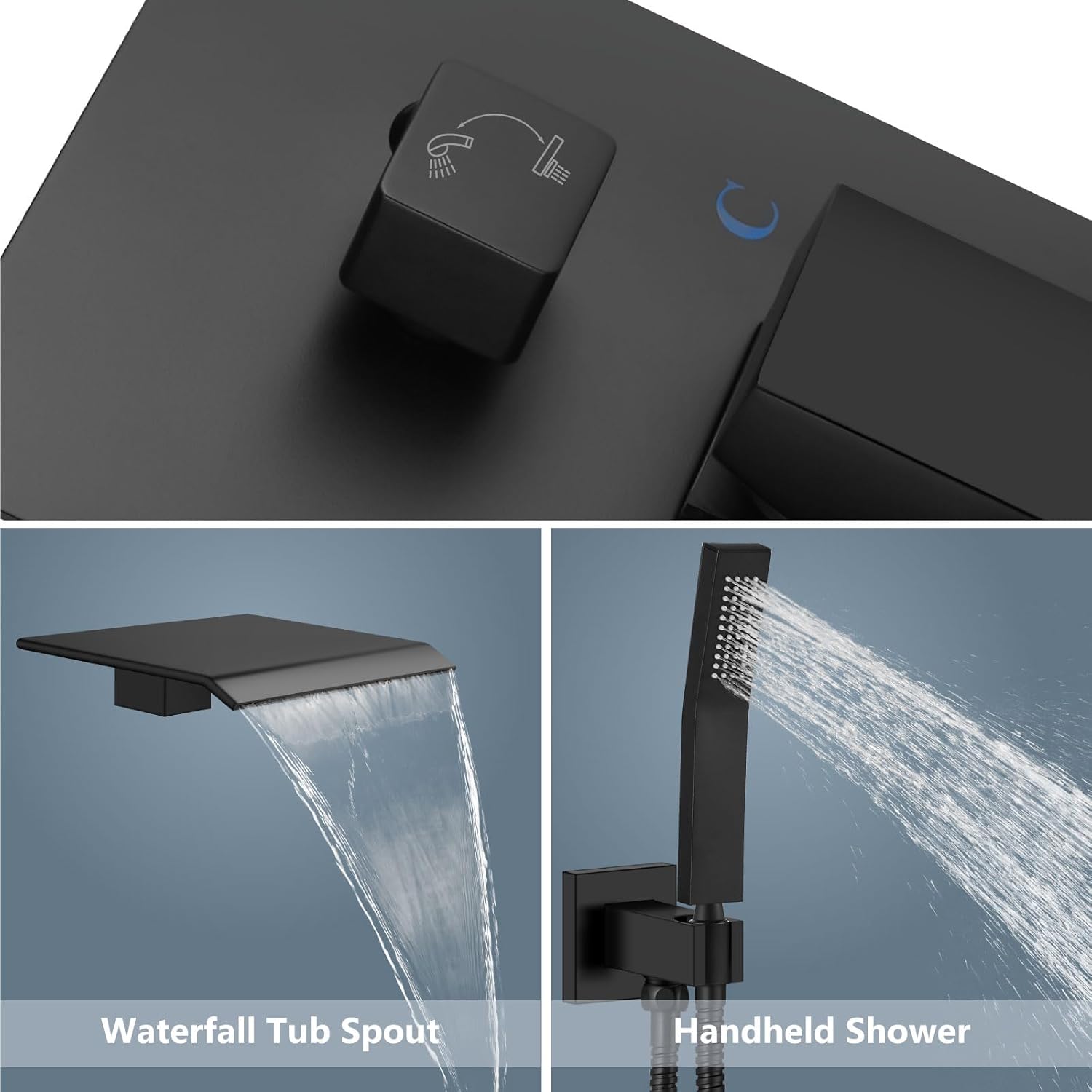 Aolemi Wall Mount Bathtub Faucet Shower System