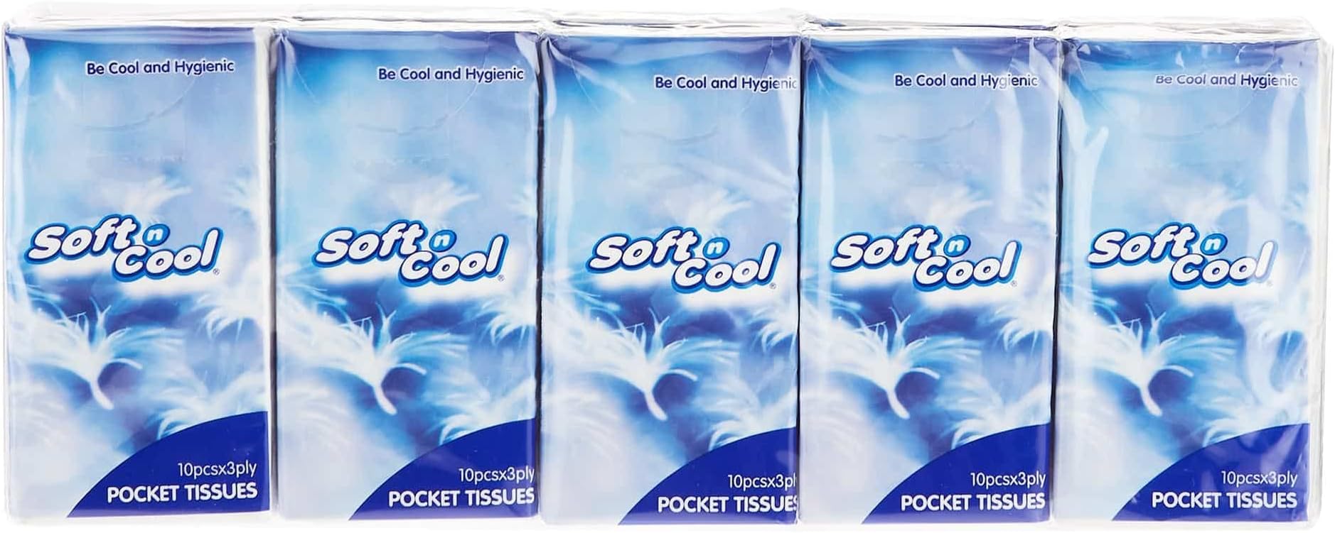 Soft N Cool Pocket Tissue 3Ply, 10 Pieces