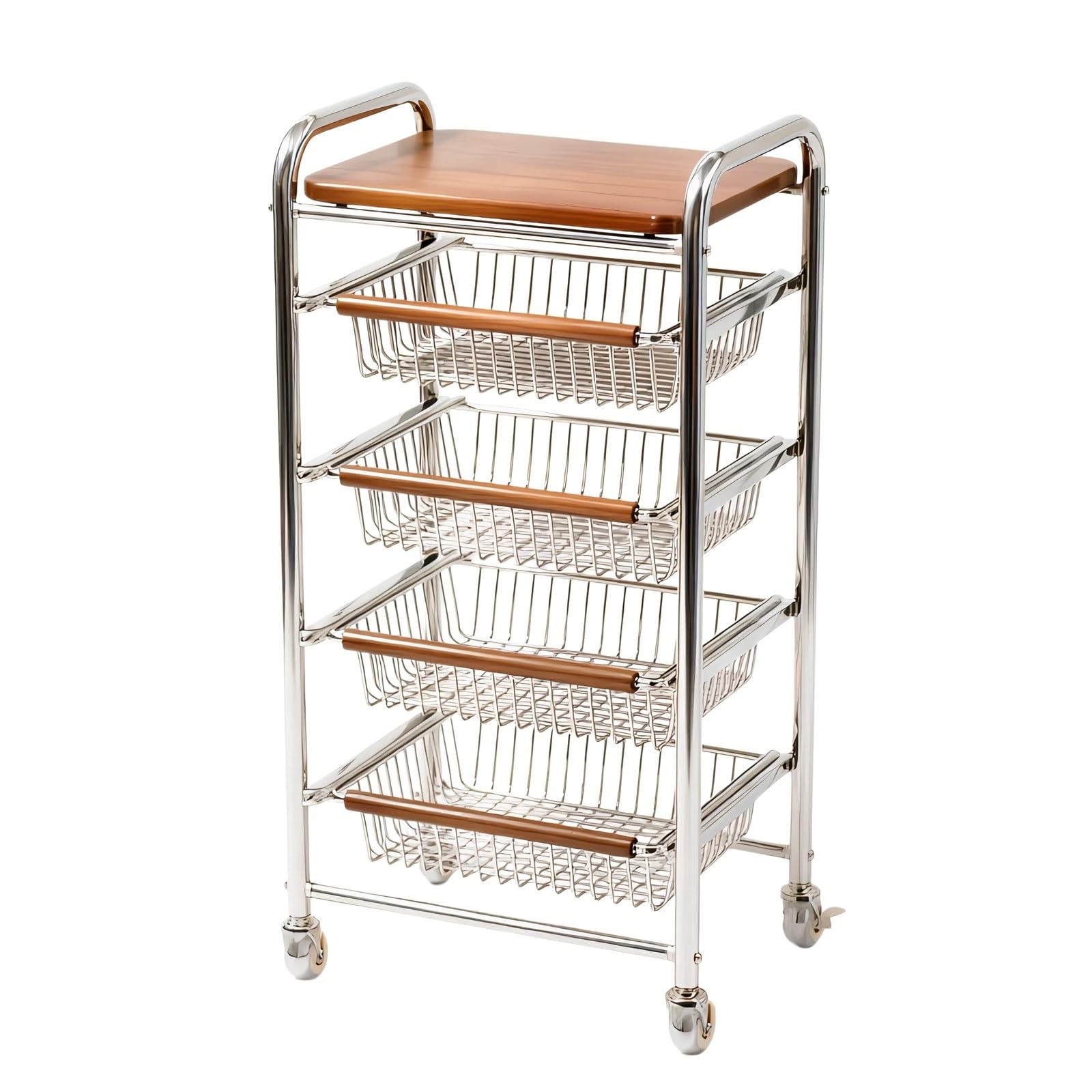 ZYYANSHOP Kitchen Storage Cart 5-Tier Snack and Fruit Cart Mobile Kitchen Vegetable Basket Rack Utility Organizer