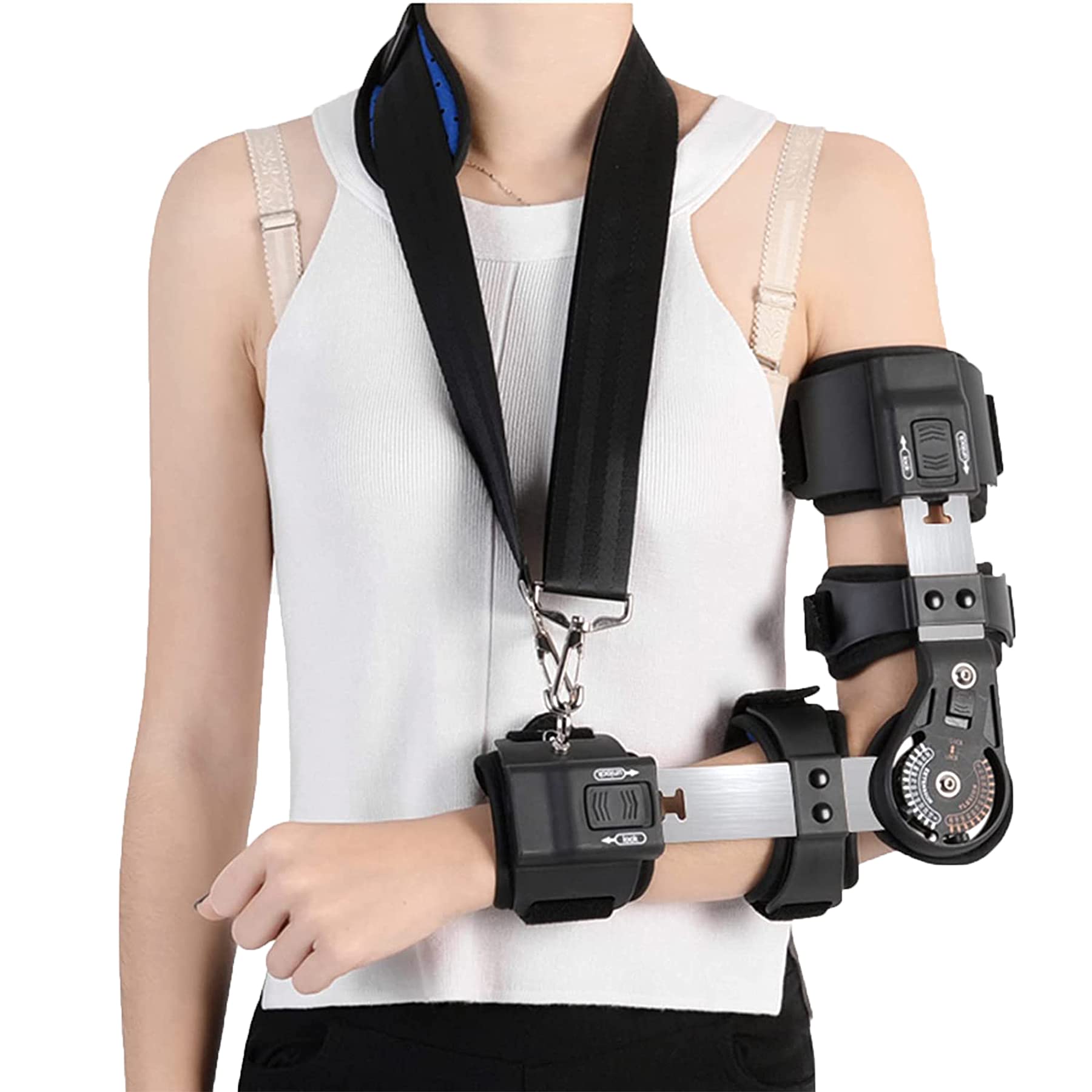 Orthosis Fijador Codo Soporte de Recuperación de Protector de Ortesis de Eslinga de Fijación de Soporte Antebrazo Fijación de Fractura Articulación del Codo Corrector de órtesis,Left