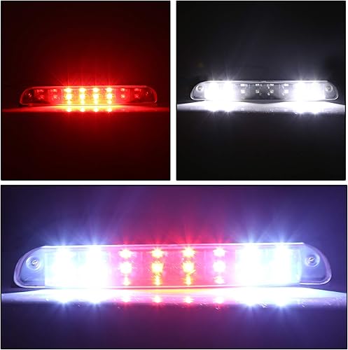 Miniatura 2 de ECOTRIC Tercera lámpara de carga de luz de freno compatible con Ford F250 F350 F450 F550/1993-2011 Ranger 3ª luz trasera transparente de montaje