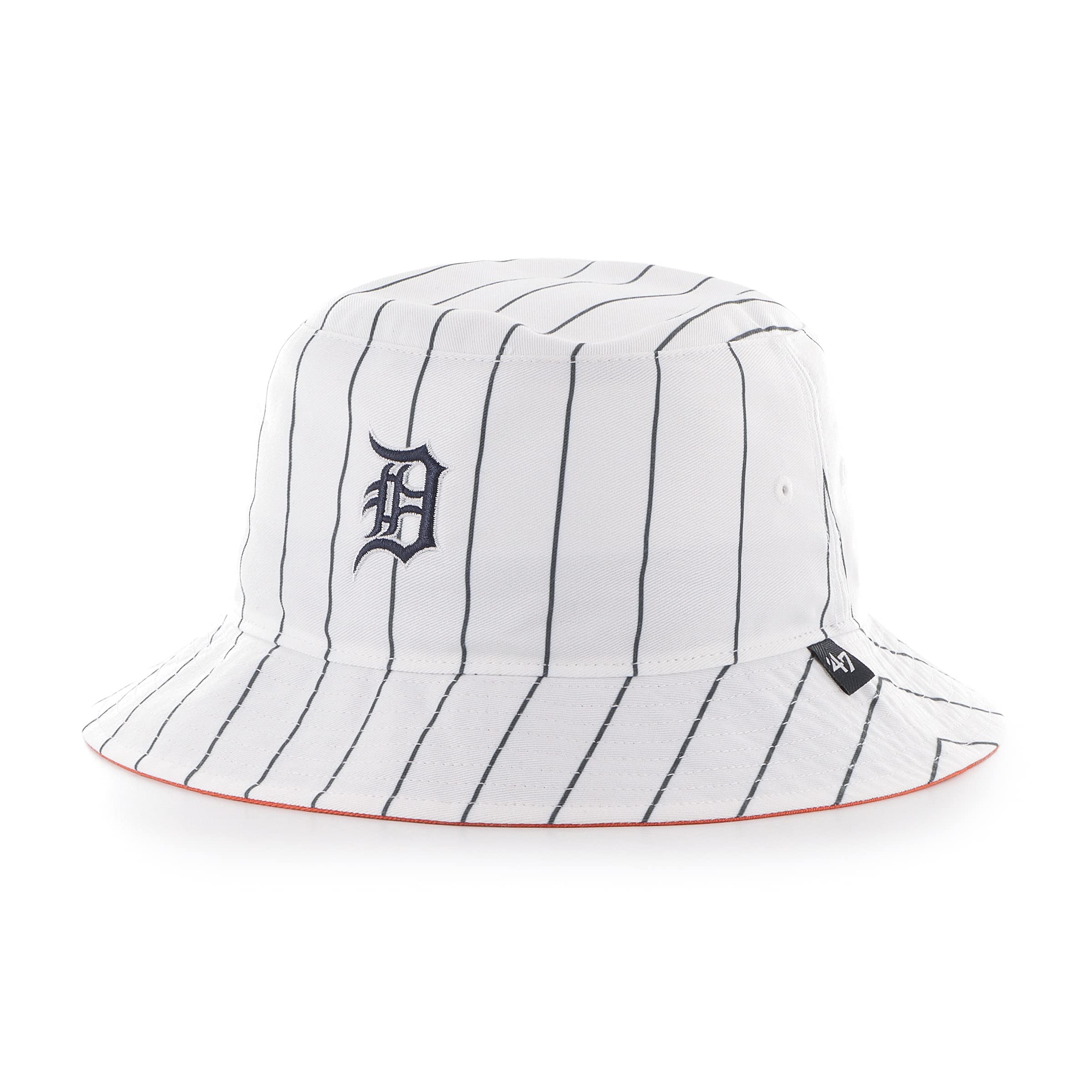 '47 MLB Detroit Tigers Bucket Fishing Hat Pinstriped Summer Hat, Green, One Size