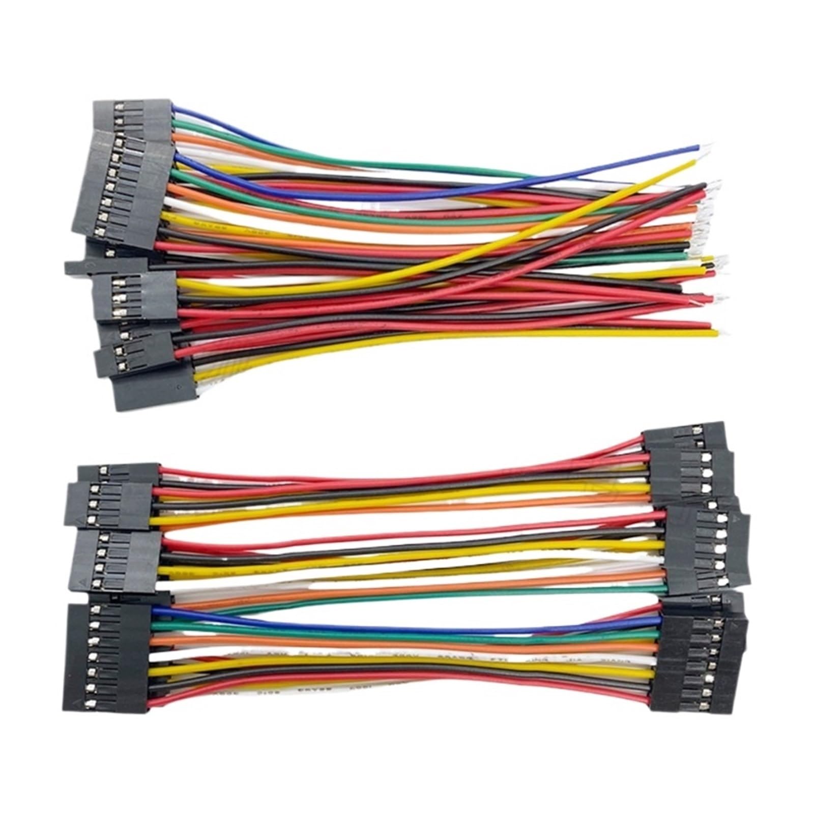 Cable de puente hembra de paso de 2,54 mm, 2-10P, 10-30 cm, 10 unidades