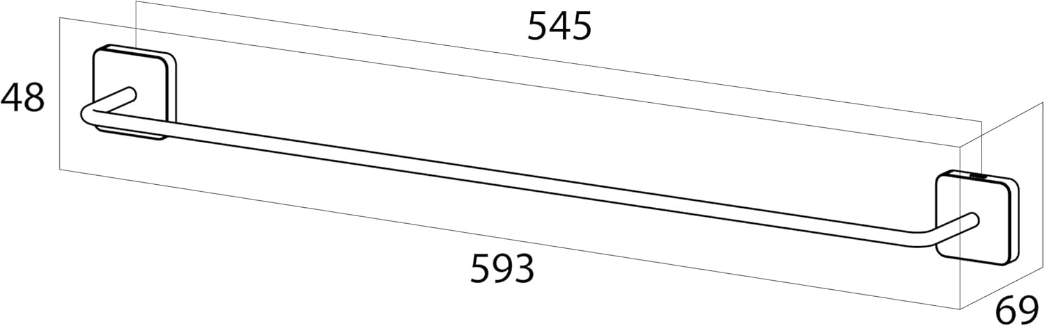 Top Brands Tiger Shower Basket, steelZamac, Stainless Steel Brushed, 59,3 x 4,8 x 6,9 cm
