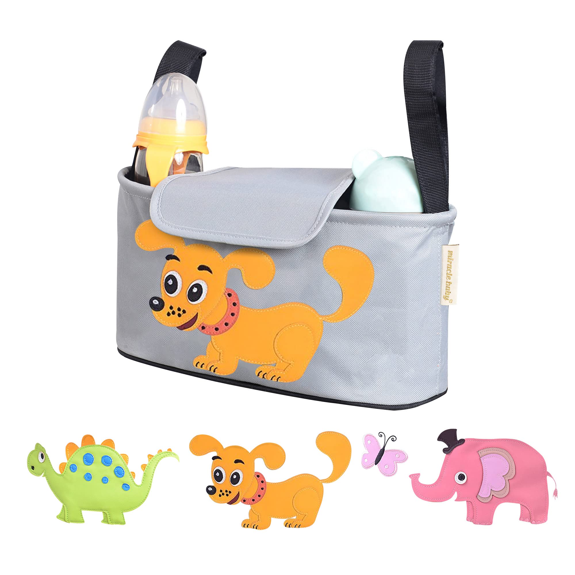 Kinderwagentasche Organizer Kinderwagen Buggy Tasche Baby Universale Multifunktionale Aufbewahrungstasche (Hund)