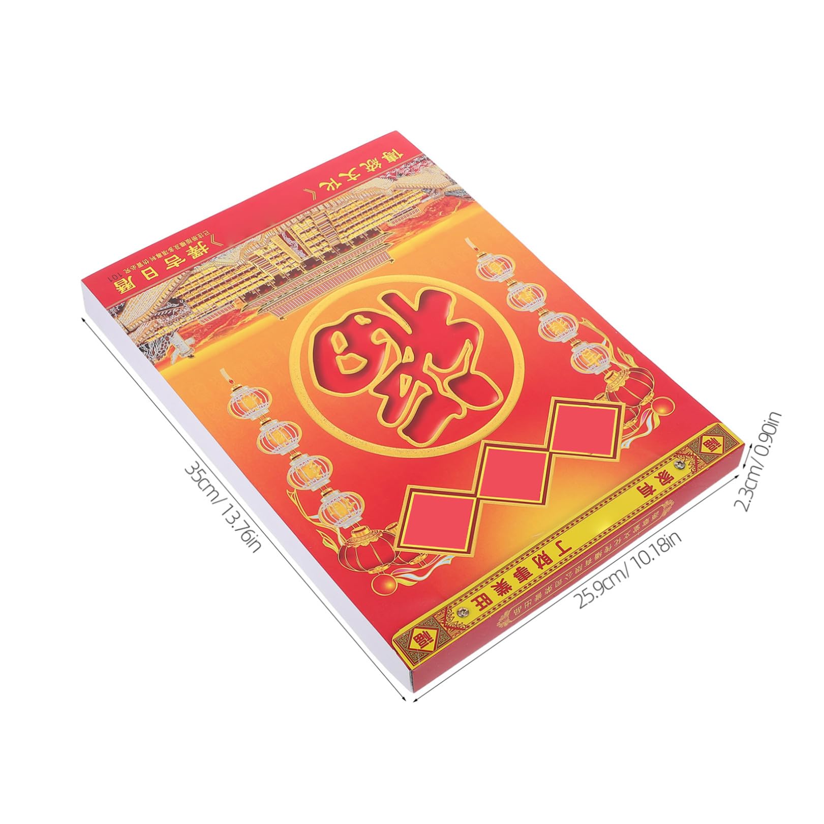 Calendario lunare cinese da parete - Calendario lunare tradizionale 2027 da appendere, staccabile - Agenda giornaliera Feng Shui per casa, ufficio, festività, pianificazione annuale 13,8x10,2