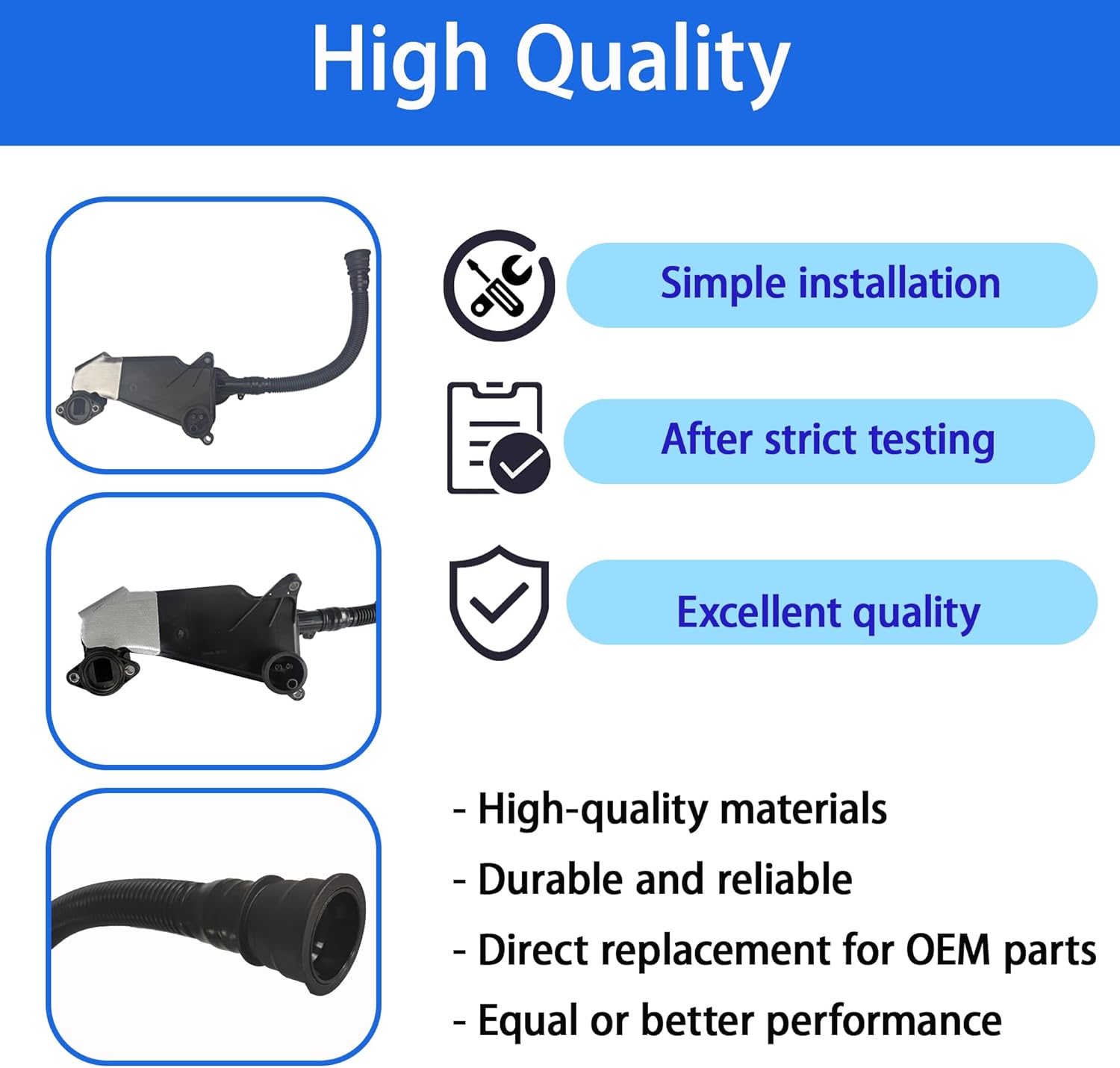 PC3Z‑6A785‑A Diesel Air Oil Separator, Direct Replacement for Ford Super Duty 6.7L Diesel 2023‑2024, Compatible with PC3Q‑6A785‑AB