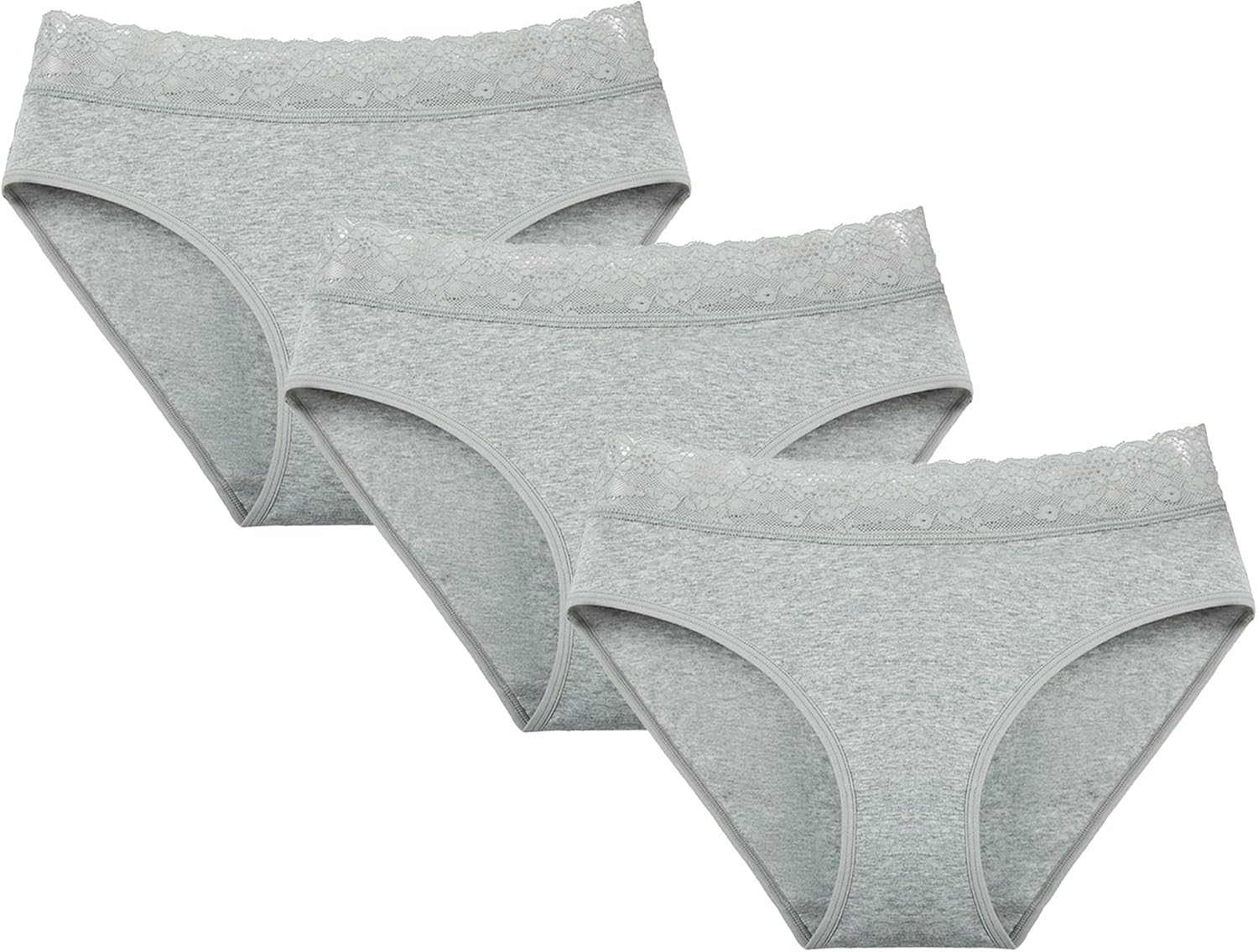 DGHM-JLMY Ladies Lace Cotton High Waist Sexy Underwear Sexy Stretchy Hipster Panties Pack Of 5 Ultra Thin Floral Lace Briefs