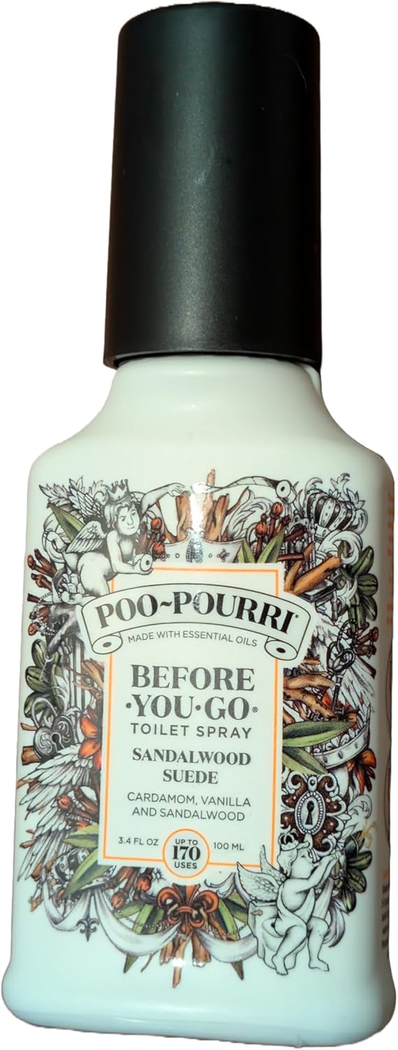 Poo-Pourri Toilet Spray Set, Variety Pack, 3.4 fl oz, 3-count, Includes Cedar Blossom, Whipped Almond, and Sandalwood Suede, New Larger Size