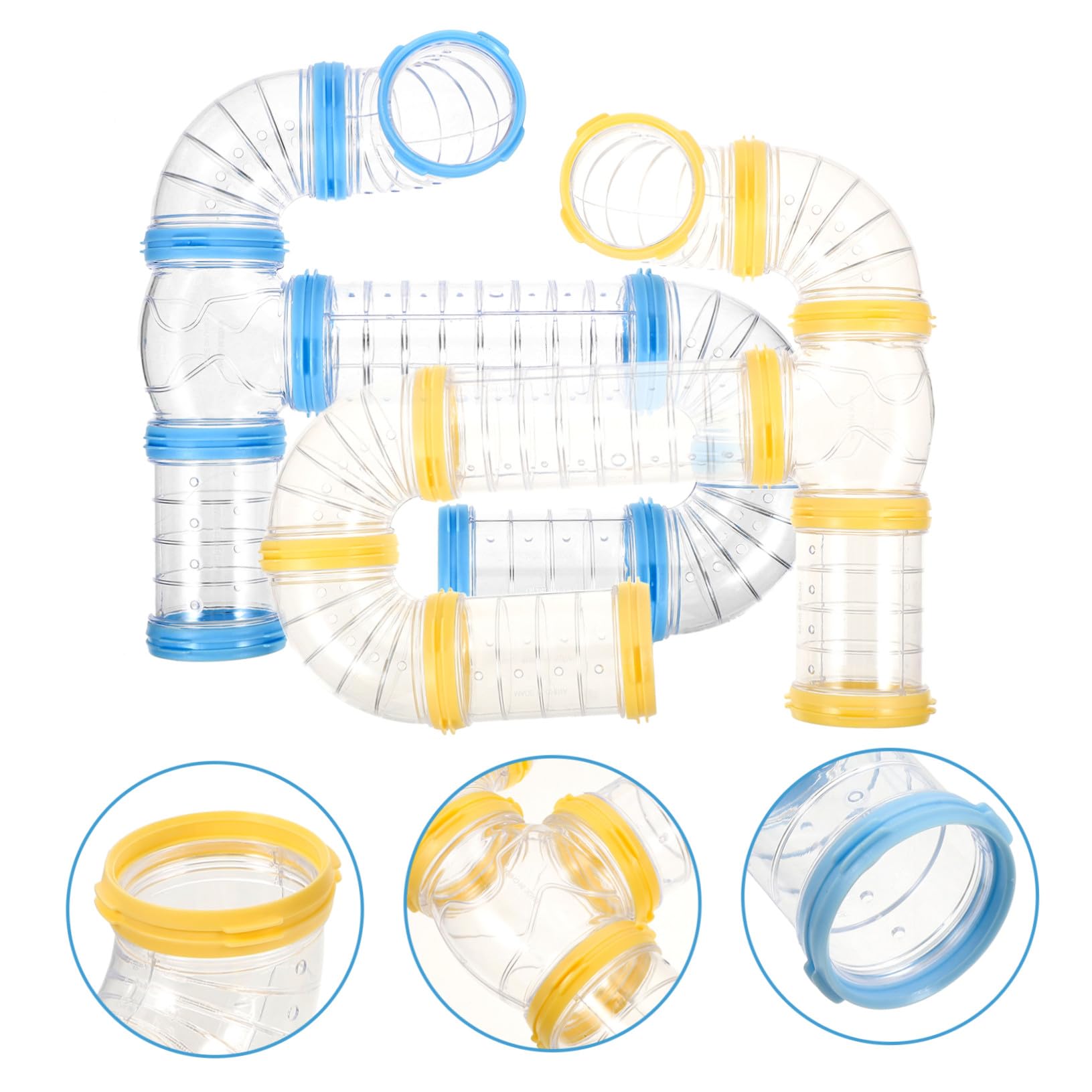 Hamsterröhren Verbindungsteile aus Kunststoff, Transparent, 2 Satz