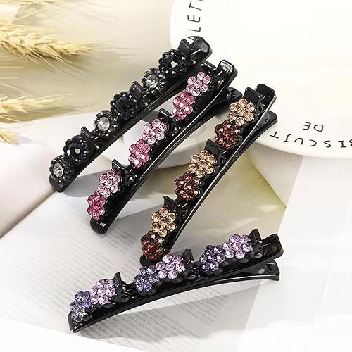 Miniatura 6 de 3 piezas de banda de doble capa, diadema trenzada, horquilla de cocodrilo, pinzas para el cabello, flequillo mágico, horquilla para el cabello,