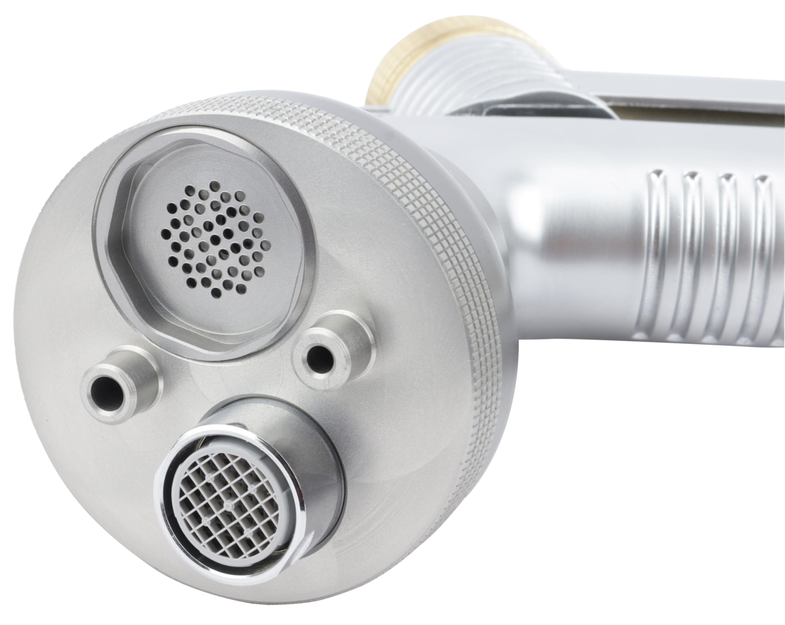 Boutté PPFR d'arrosage 100% métal Pistolet pomme multifonction avec raccord rapide, Argent