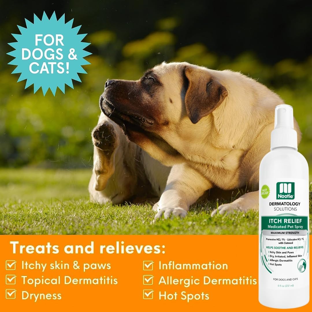 Nootie Itch Relief Spray and Mini Allergy Immune Supplement 60 count Chew Bundle