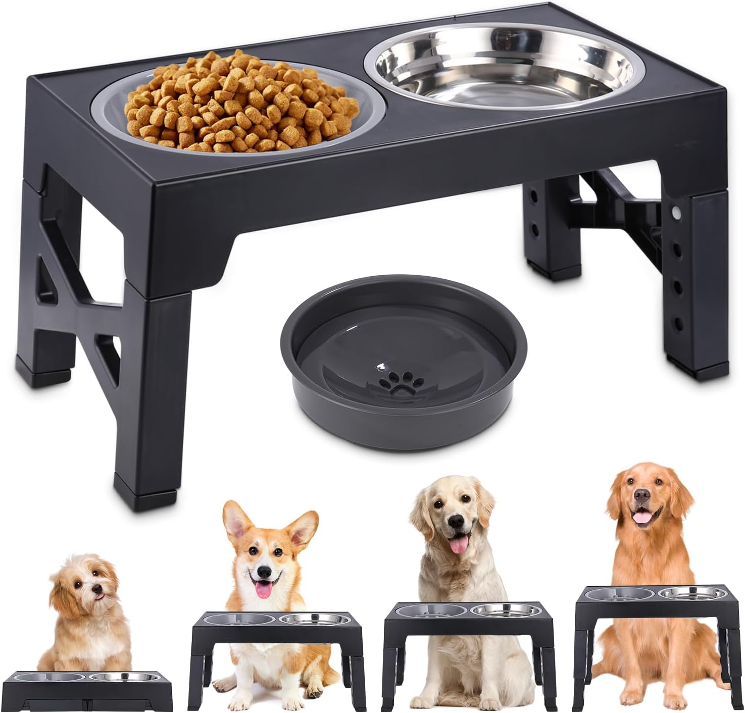 Ciotola Pieghevole Per Cani Ligo EBBY - Ciotola Da Viaggio Con Moschettone