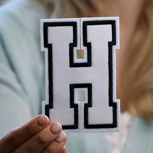 Miniatura 546 de Parches de letras termo-adhesivas de alta calidad – Lindas letras para ropa – Parche universitario para ropa – Letras bordadas de 4 1/2 parches