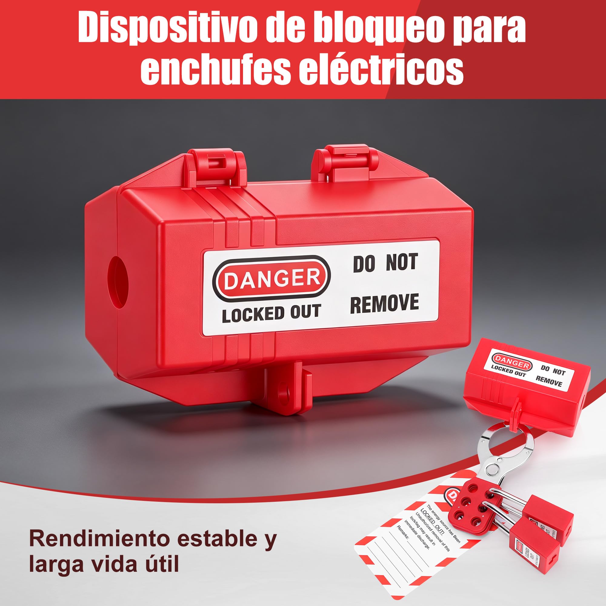 Disyuntor eléctrico Lockout Tagout Kit, Bloqueo de seguridad uso industrial con sistemas de bloqueo