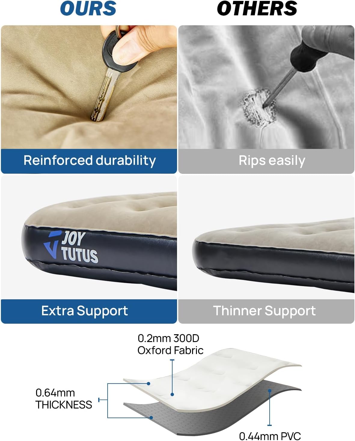 JOYTUTUS SUV Air Mattress Camping Bed