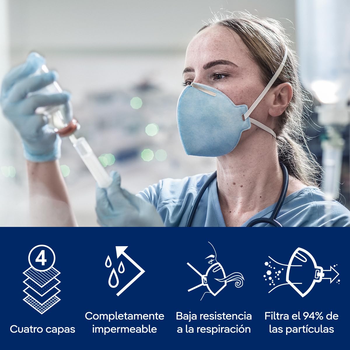 Dräger X-plore 1720 C FFP2 respirador desechable, Mascarillas antipolvo para construcción, bricolaje y pintura