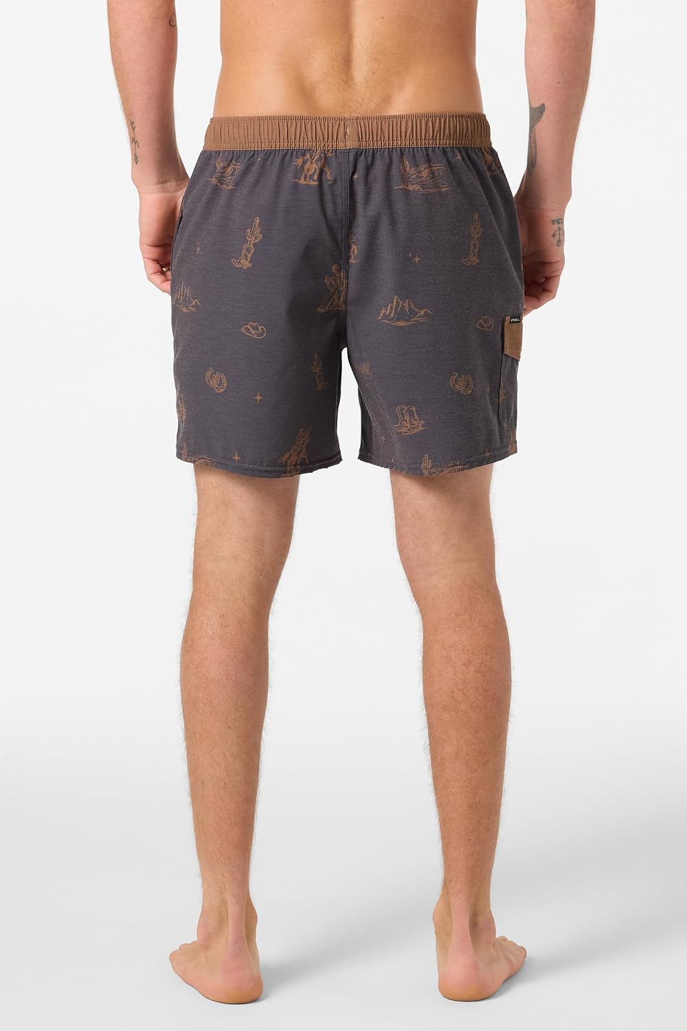 O'NEILL Men's Hermosa Retro 17 Inch Elastic Waist Swim Trunks | Recycled Stretch Fabric & Hyperdry Technology