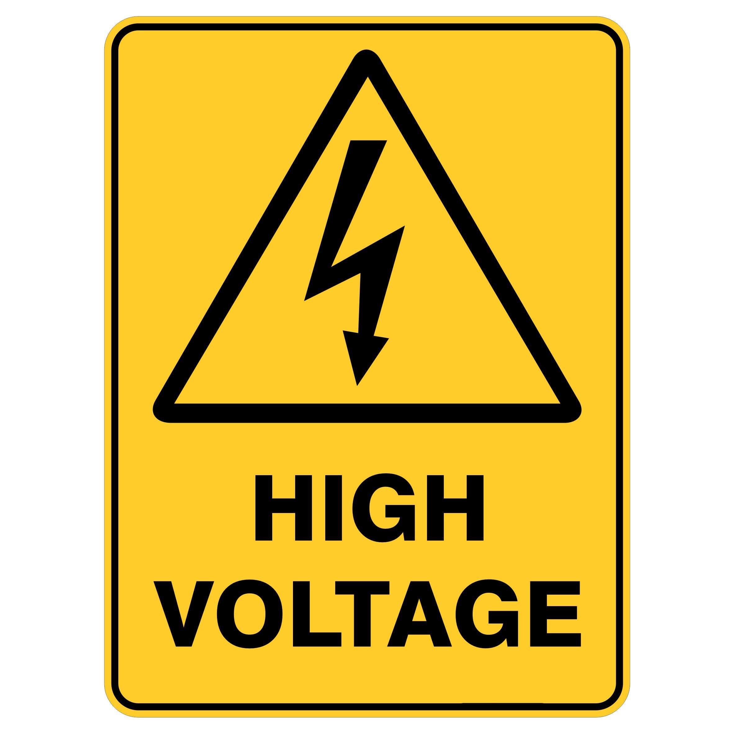 High Voltage Warning Signs, 12x8 Metal Tin Sign, High voltage danger.