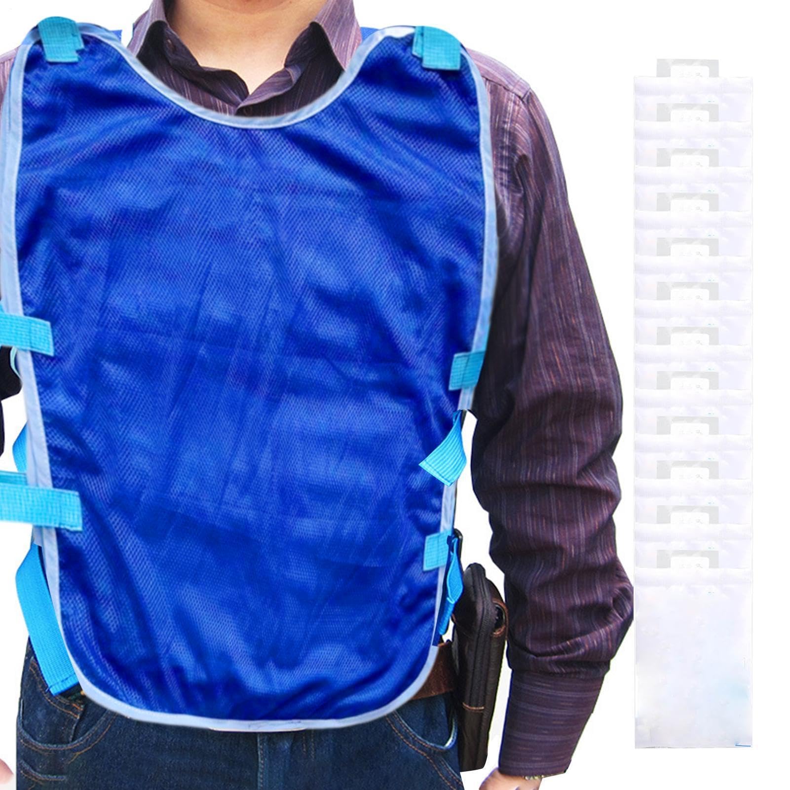 Genérico Chaqueta de refrigeración - Ropa refrescante | Camisa Fresca por evaporación de Agua, prevención de insolación de enfriamiento de Verano para Mujeres, Hombres, Pesca
