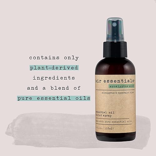 Miniatura 3 de Air Essentials Spray de aceite esencial para inodoro, eliminador de olores y ambientador, fabricado con aceites esenciales puros, menta de