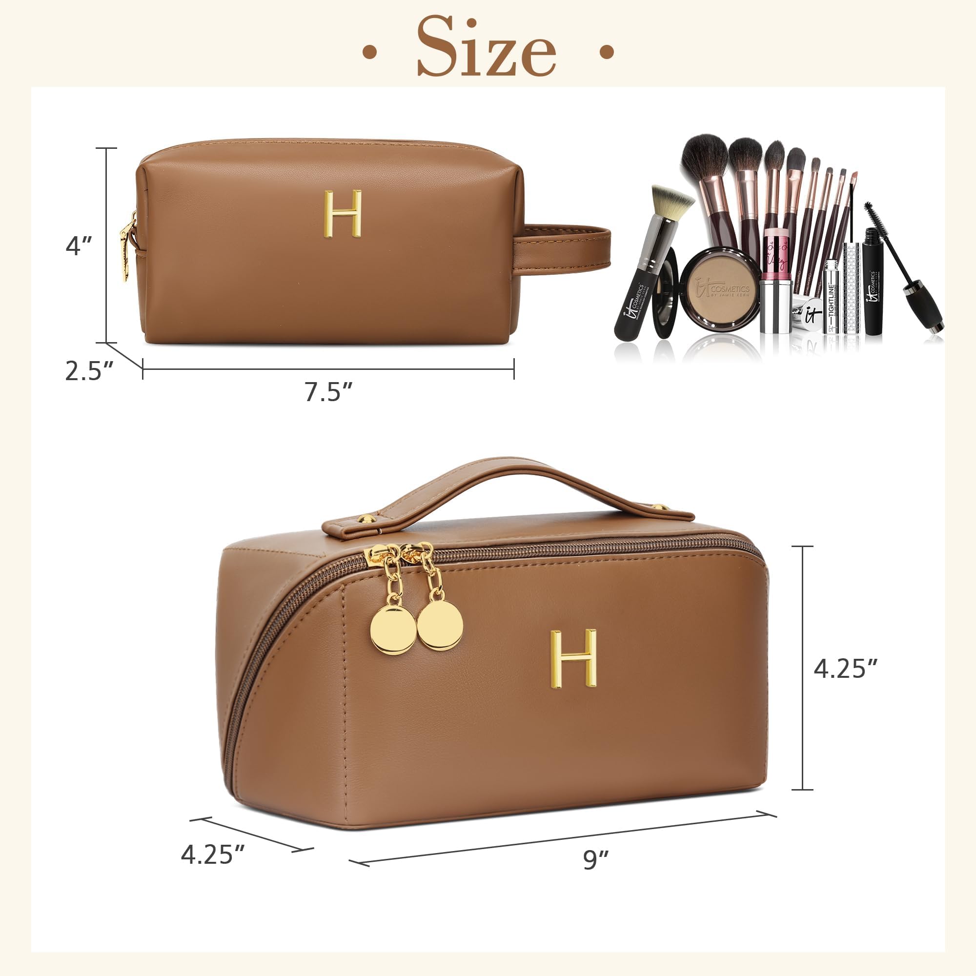 Personalized Initial Makeup Bag - Gift for Her -17