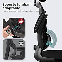 Vista 4 de TRALT Silla de oficina ergonómica, silla de escritorio ergonómica de 330 libras, sillas de escritorio de oficina de malla para el hogar con ruedas