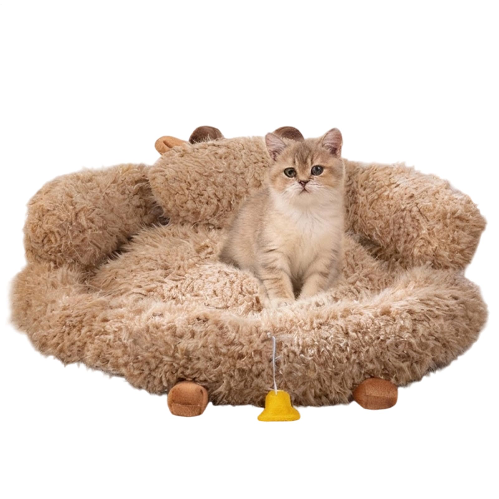 Maison de couchage tunnel chaud pour chaton protégeant du froid intérieur