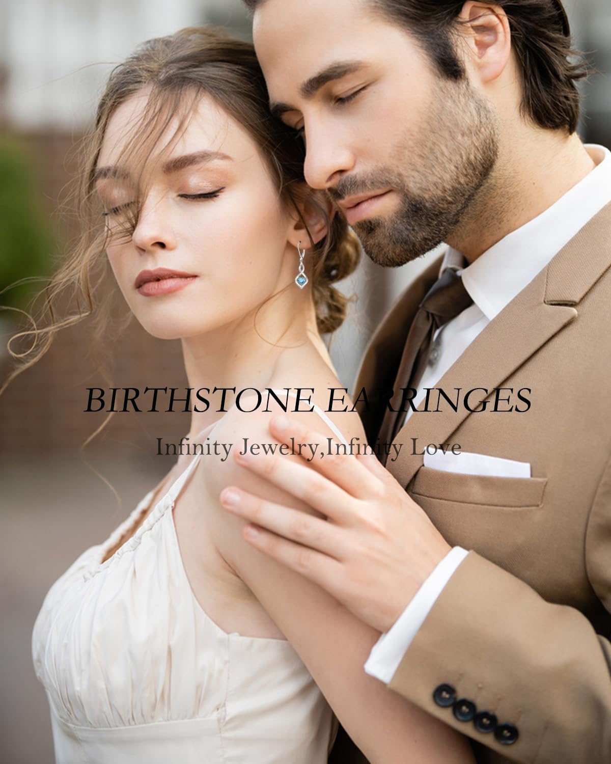 Infinity Birthstone Dangle Leverback Earrings 925 Sterling Silver Birthday Mothers Day Anniversary Christmas Earrings Jewelry for Women - Image 5